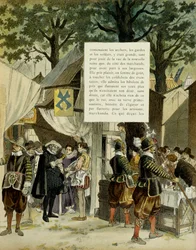 IV. Henrik (1553-1610) a Saint Germain-i vásáron, házasságkötése után, december 16.