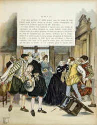 Jean Châtel (1575-1594) merénylete 1594. december 27-én, aki királyi kihallgatás alatt behatolt Gabrielle d
