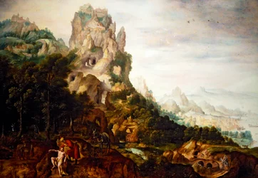 Irgalmas szamaritánus (olaj, tábla)