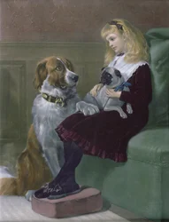 Az egyetlen játszótársai, metszette George H. Every, kiadó Arthur Lucas, 1872 (metszet)