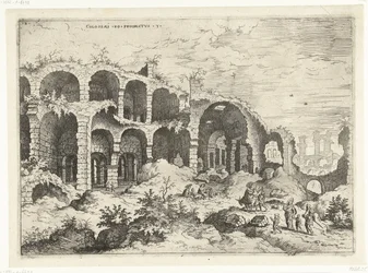 A római Colosseum harmadik képe Colossi a kilátásba vs (cím az objektumon) Római romok (sorozat címe)