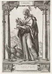 Szent János evangélista S. Iohannes (cím az objektumon) Krisztus és a tizenkét apostol, valamint Szent Pál (sorozat címe)