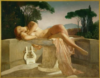 Jeune fille dans une vasque (festmény, vászon)