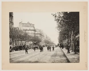 Egy utca a Montmartre-on, Párizs, 1890 körül (fotó)