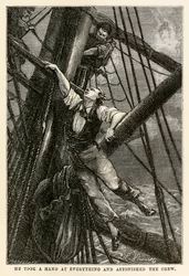 Mindenbe belefogott, és lenyűgözte a stábot, Jules Verne (1828-1905) nyolcvan nap alatt a világ körül című művéből, amelyet Henri-Théophile Hildebrand (1824-97) metszett, 1873