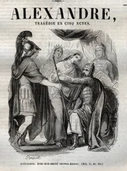 Sándor. Barátságommal fogadom Axiane - Nagy Alexandre tragédiáját öt felvonásban - "Jean Racine művei" metszettel, Pauquet illusztrálásával és Emile de La Bedolliere közleményével - 1851