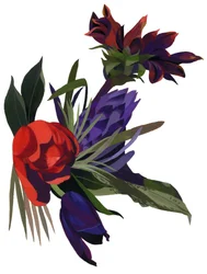 Tulipánok és dáliák.