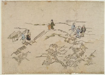 Yoshiwara no Tei, c.1680 (colour woodblock print)