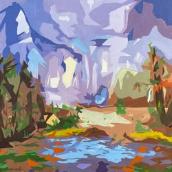 Landscape Obscura #1, 2023 (olaj, vászon)