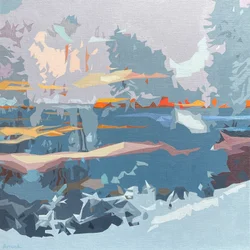 Landscape Obscura #5, 2023 (olaj, vászon)