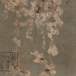 Wisteria virágzás, Edo-korszak, 17. század eleje.