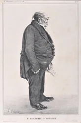 Honore Daumier (1808-1879) alkotásai. A Charivari 1833-ból származik: „” M. Benjamin Dudessert” karikatúra-sztársorozat” „MUSEE DES BEAUX ARTS – PALAIS LONGCHAMP, MARSEILLE