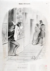 Honore Daumier (1808-1879) alkotásai. A Charivari az 1840-es Serie MORIES CONJUAL-ból származik "" A feleségem!!! “” SZÉPMŰVÉSZETI MÚZEUM – LONGCHAMP PALOTÁJA, MARSEILLE