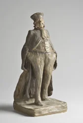 Egy avokádó karikatúra portréja - Honore Daumier (1808-1879) szobra, mérete 27x10,5x11 cm MUSEE DES BEAUX ARTS - PALAIS LONGCHAMP