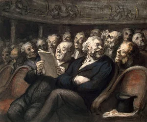 Szünet a Comédie-Française-ban, 1858.