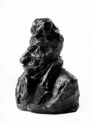 Jean Auguste Chevandier de Valdrome (1781-1865), Franciaország helyettese és társa „Az igaz közép hírességei” karikatúrájával vádolt mellszobrok. A hülye.”” Honore Daumier (1808-1879) szobra XIX. L 48,9 Méret cm-ben M 18 x SZ 12 Múzeum
