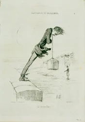 74.4. tábla Érzelmek és szenvedélyek: „Az utolsó fürdő”, a „Charivari” magazinból, az Aubert und Co. kiadása, 1832-1860