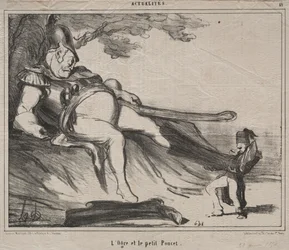 A kozákok nevetésre tányér 61: Az ogre és a kis Tom Thumb, 1854.
