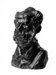 Jacques Antoine Adrien Delort báró (1773-1846), tábornok és helyettes „Celebrites du Juste Milieu” karikatúrájának mellszobrai. A gúny.”” Honore Daumier (1808-1879) szobra XIX. L 48,21 Méret cm-ben H 23 x L 1 Musee des Beaux