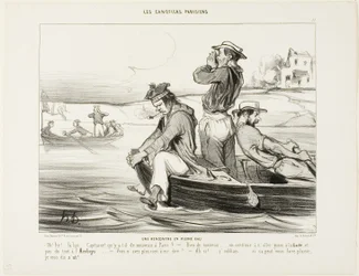Találkozás a nyílt vízben. "- Helló... ott lent... Kapitány, mi újság Párizsban - Igazából semmi újdonság... még mindig senki sem megy a Gaieté-be vagy az Ambigu-ba. - Nincs semmi más mondanivalója - Ó, igen... Elfelejtettem... Remélem, tetszik... Fogd be!
