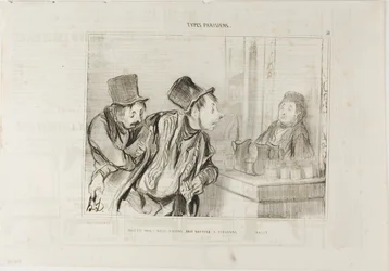„Minden ki van fizetve? És senkit sem sértettünk meg... Viszlát”, a Types Parisiens 31. táblája