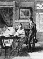 Adrien Moreau (1843-1906) illusztrációja a bánat bőréhez, Honore de Balzac (1799-1850) regényéhez a Human Comedy című többkötetes gyűjteményből, 1900-ban, Párizs