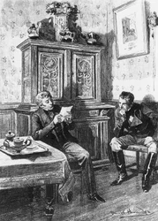 Daniel Hernandez (1856-1932) illusztrációja a Country Doctor számára, Honore de Balzac (1799-1850) regénye a Human Comedy című többkötetes gyűjteményből, 1902-ben, Párizs