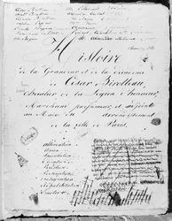 A "Histoire de la Grandeur et de la Decadence de Cesar Birotteau" címlapja, 1839