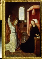 ""Az Angyali üdvözlet"" Hoogstraeten mesterének festménye (aktív 1490 és 1530 között) 16. század eleje Puskin Múzeum, Moszkva