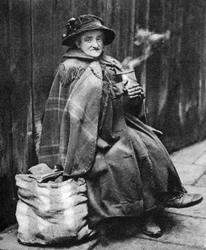 Idős nő, a Fleet Street hátulja, London, 1926-1927