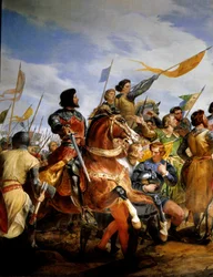 Francia-angol háború (1202-1214): „” a bouvines-i csata 1214. július 27-én, Philippe Auguste játékba helyezi Franciaország koronáját”” Szembeszállt Philippe Auguste francia hadseregével IV. Othon flamandjai és welfjei ellen. . A francia győzelem döntő volt