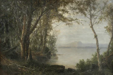 Katahdin hegy, táj a tóval és a hegyekkel