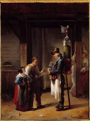 A kókuszkereskedő. Hortense Lecot festménye (1809-1868)
