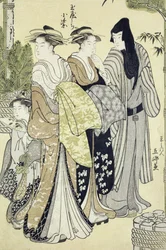 Tama-Ya Komurasaki, újév (fatömbnyomat)