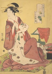 A Chojiya bordély udvarhölgye Chojiya Hinazuru, a Beau... sorozatból, kb. 1795.