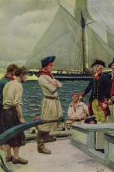 Egy amerikai közlegény brit díjat kap, illusztráció a "Pennsylvania