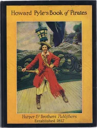 Az elülső borító rajza a Harper & Bros által kiadott Howard Pyles Book of Piratesből, 1921