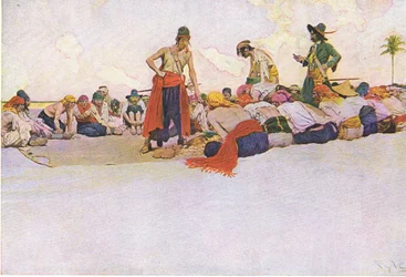 Így a kincset felosztották Howard Pyles kalózok könyvéből, amelyet a Harper & Bros adott ki, 1921