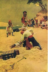Ki lesz a kapitány, Howard Pyle Kalózok könyvéből, a Harper & Bros kiadásában, 1921