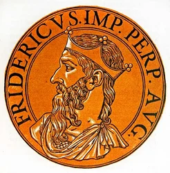 I. Barbarossa Frigyes medálos portréja