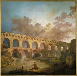 Le Pont du Gard. A Gard folyón átívelő római kori vízvezeték ...