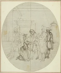 Tanulmány Colle "La Partie de Chasse de Henri IV" című művének második, soha ki nem adott kiadásához, III. felvonás, 11. jelenet.