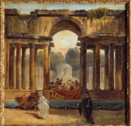 Tánc és koncert a parkban Hubert Robert (1733-1808) festménye, 18. századi Amiens, Musee de Picardie