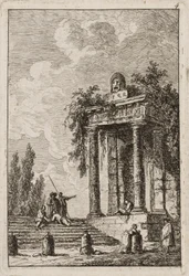Négyes tányér az Esték Rómában, 1763-64-ből