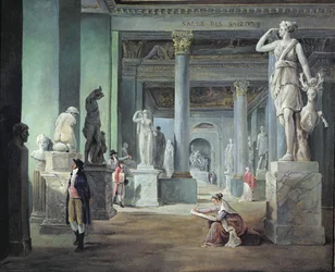 A Salle des Saisons a Louvre-ban, 1802 körül (olaj, vászon)