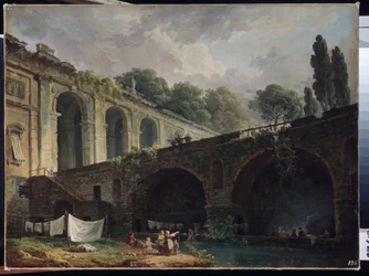 "A Villa Madama (Madame) kilátása Rómában" Hubert Robert (1733-1808) festménye, 1767 körüli Ermitázs Múzeum Szentpétervár