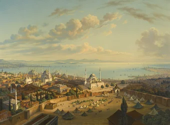 Konstantinápoly a Beyazit tűztoronyból