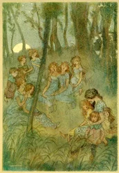 És éjszakai réti tündérek, nézd, énekelj, a Windsori vidám feleségek című filmből, 1910.