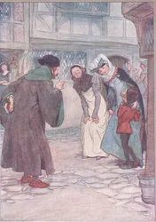 Ugyan, uram, válaszolj a gazdádnak, ne félj, illusztráció a Windsori vidám feleségekből, 1910