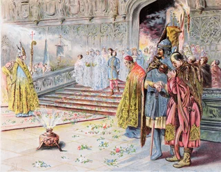 I. Mátyás (1440-90) Corvin és Aragóniai Beatrice házassága 1476-ban